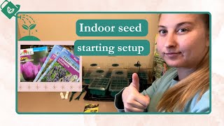 Indoor seed starting kit setup + Tractor Supply seeds