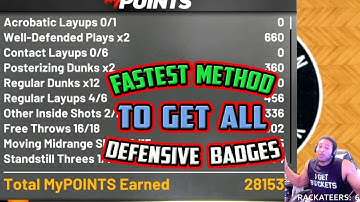 NBA 2K20 - FASTEST WAY TO GET ALL DEFENSIVE BADGES - BEST METHOD NO GLITCH