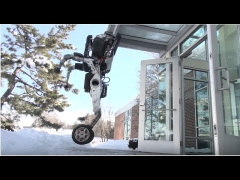 Handle - jumping   wheeled robot  Boston Dynamics. Прыгающий робот