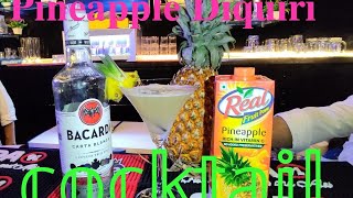 Flaming cocktail pineapple Diquiri || Classic Diquiri flavour with pineapple.