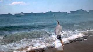 JC and the spanish mackeral at OBX