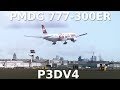[P3Dv4] 777-300ER SWISS landing at FRANKFURT Airport