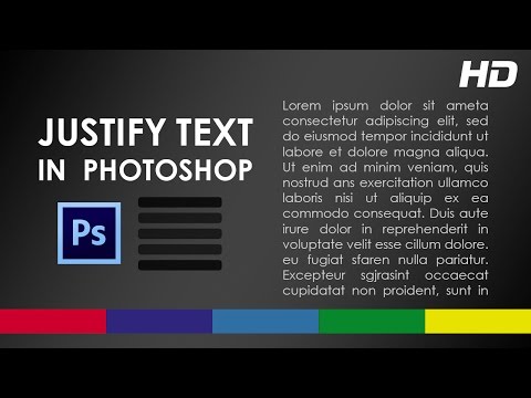 How to Justify text in Photoshop - Video Tutorial for Beginners