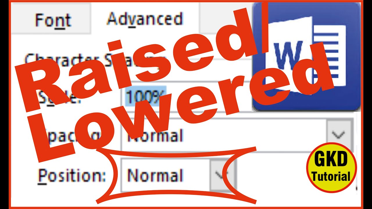 Microsoft Office Raised or lowered text & image / objects. | GKD ...
