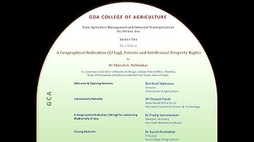 A Geographical Indication (GI tag) Patents & Intellectual Property Rights | By Dr. Ujjwala Haldankar