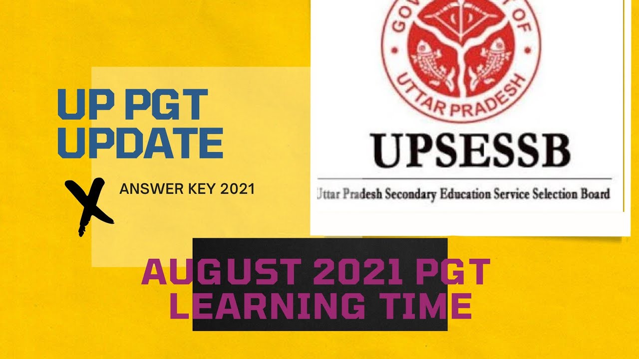 UP PGT ANSWER KEY UPDATE