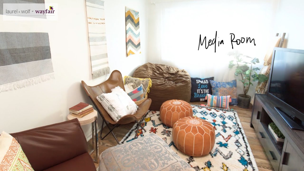 online home stores nz Laurel & Wolf + Wayfair: An Unused Room Decorated 3 Ways