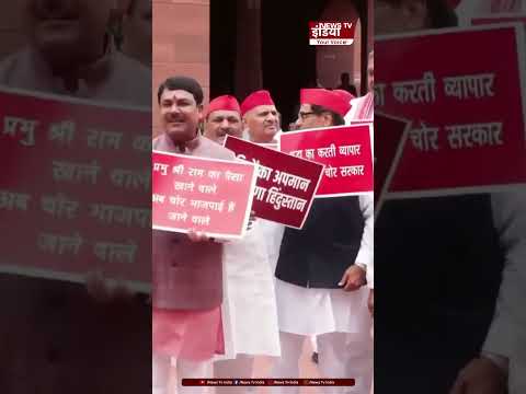 राम मंदिर कथित चोरी मामले पर संसद परिसर में विपक्ष का प्रदर्शन | Parliament | Congress |