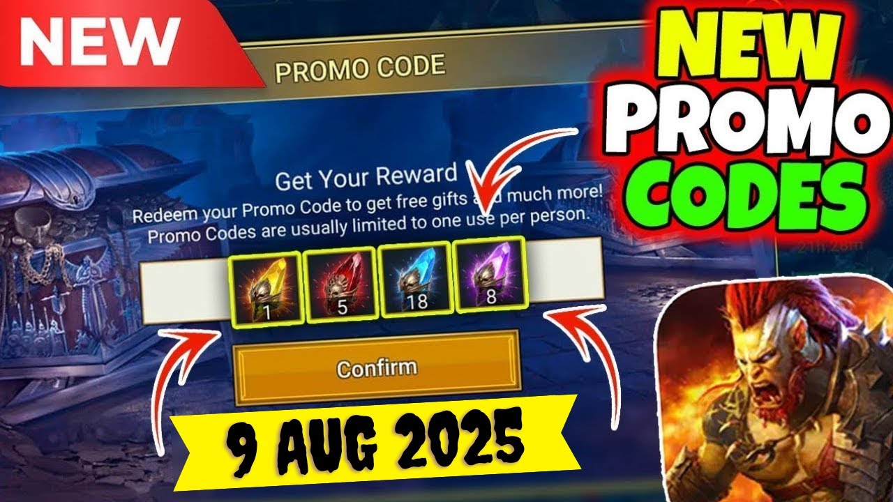 9 AUGUST * RAID SHADOW LEGENDS PROMO CODES 2025 - RAID SHADOW LEGENDS