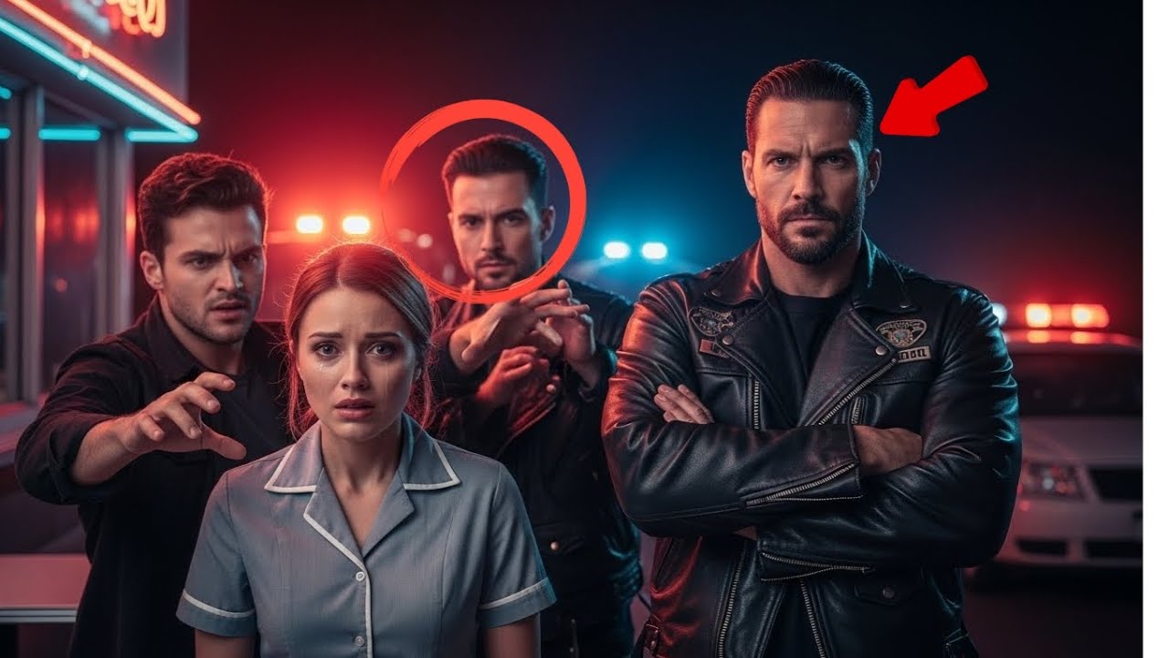 Biker Gang Leader Saves Waitress from Her Abusive Ex-Boyfriend....