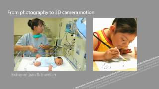 3D photo reconstruction for virtual camera animation
