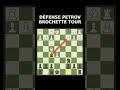 Défense Petrov Brochette Tour #echecs #echecscolaire