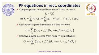 Lecture 10: Power flow analysis - Newton-Raphson method (rectangular coordinates)
