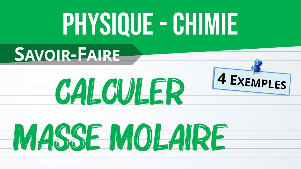 Calculer Une MASSE MOLAIRE Exemples Corrig s Physique Chimie lyc e Calculer une masse molaire exemples corrig s physique chimie lyc e
