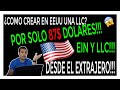 🤑 Como CREAR Y REGISTRAR una LLC por solo 87$ en EEUU FACIL y RAPIDO desde el extranjero!!!🤑