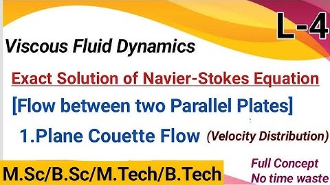 Plane Couette flow |Flow between two Parallel plates|Fluid Mechanics|Velocity Distribution #MScFinal