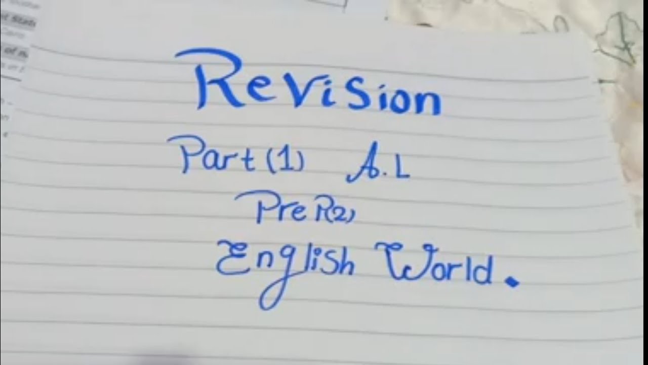 Revision Grammar part 1 unit 1 English world for language schools prep 2