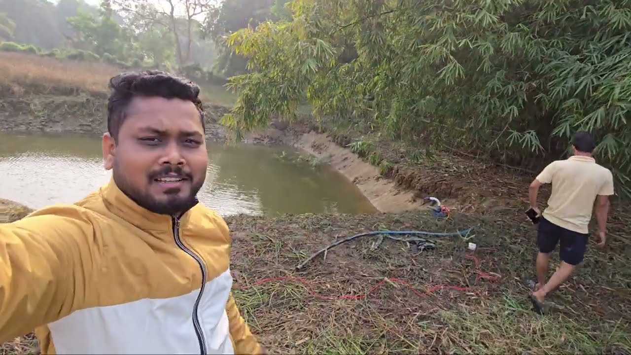 ମାମୁଁ ଘର ଗାଁ ପୋଖରୀରେ ମାଛ ଧରା