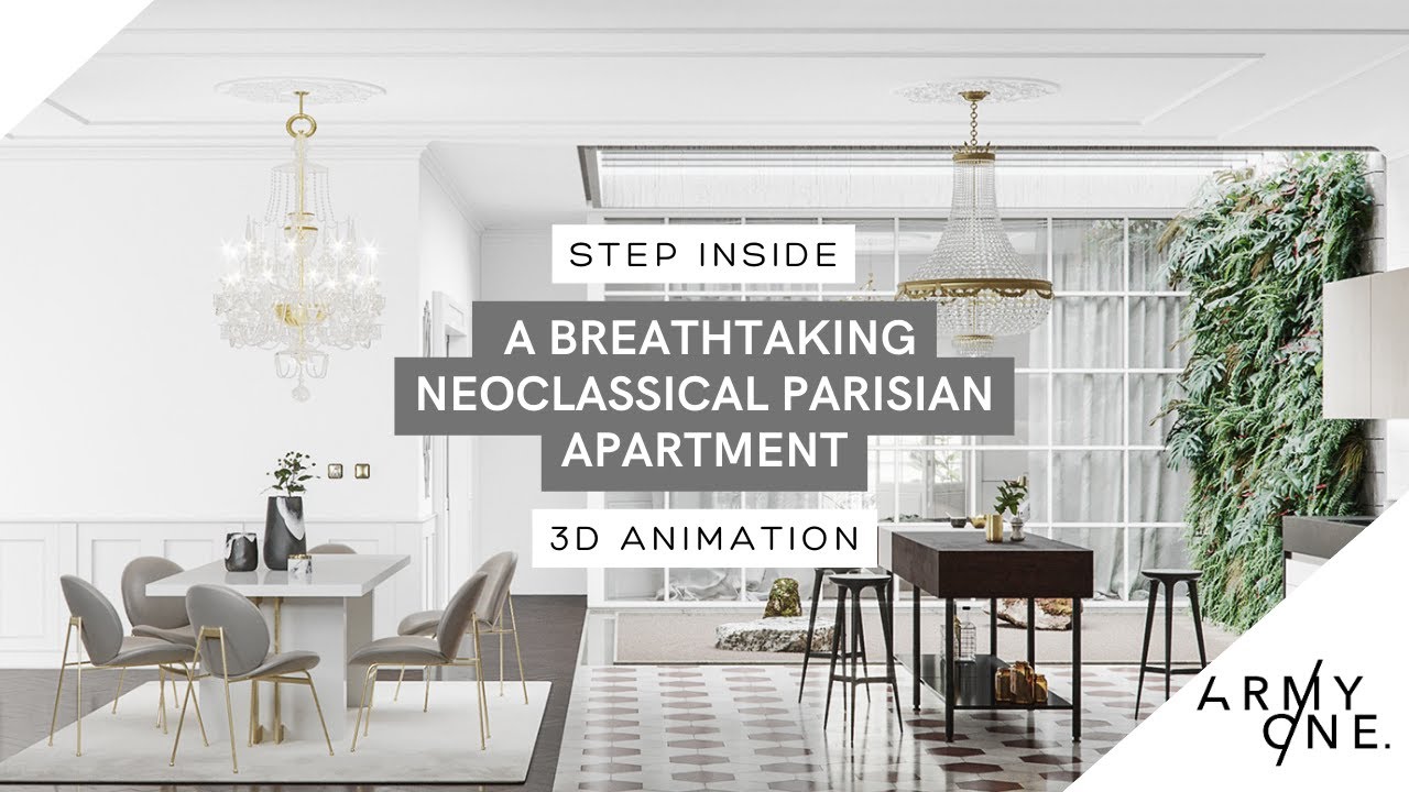 Animation of a Stunning Neoclassical Apartment in Paris: Created with ...