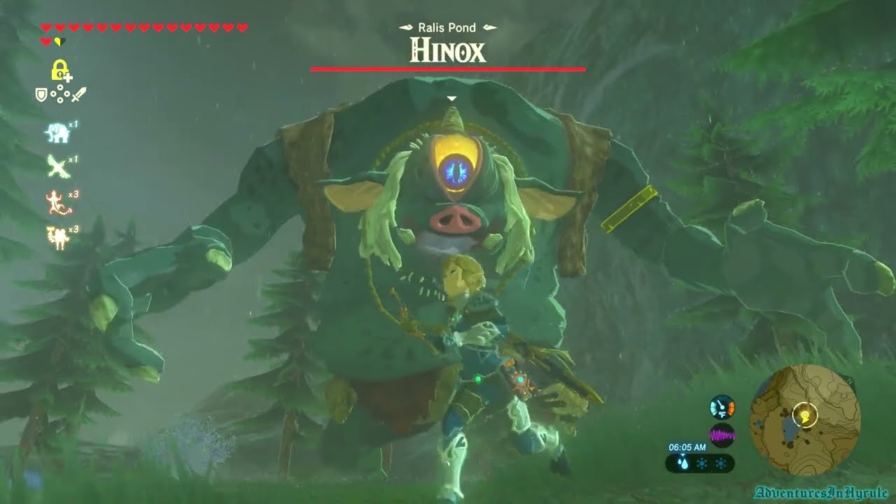 The Giant of Ralis Pond, Zora Side Mission | Hinox Battle | BOTW