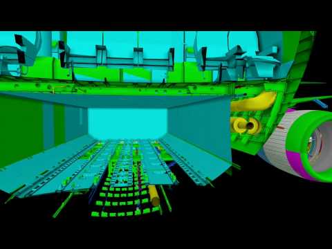 Real-time Ray traced Boeing 777 CAD Model