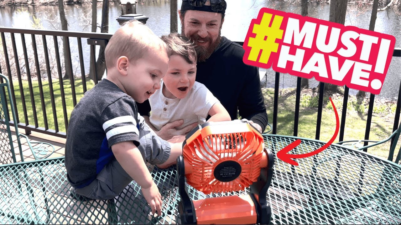 Portable Camping Fan with LED Lantern – 20000 mAh Rechargeable Quiet Tent Fan with 4 Speeds & Hook