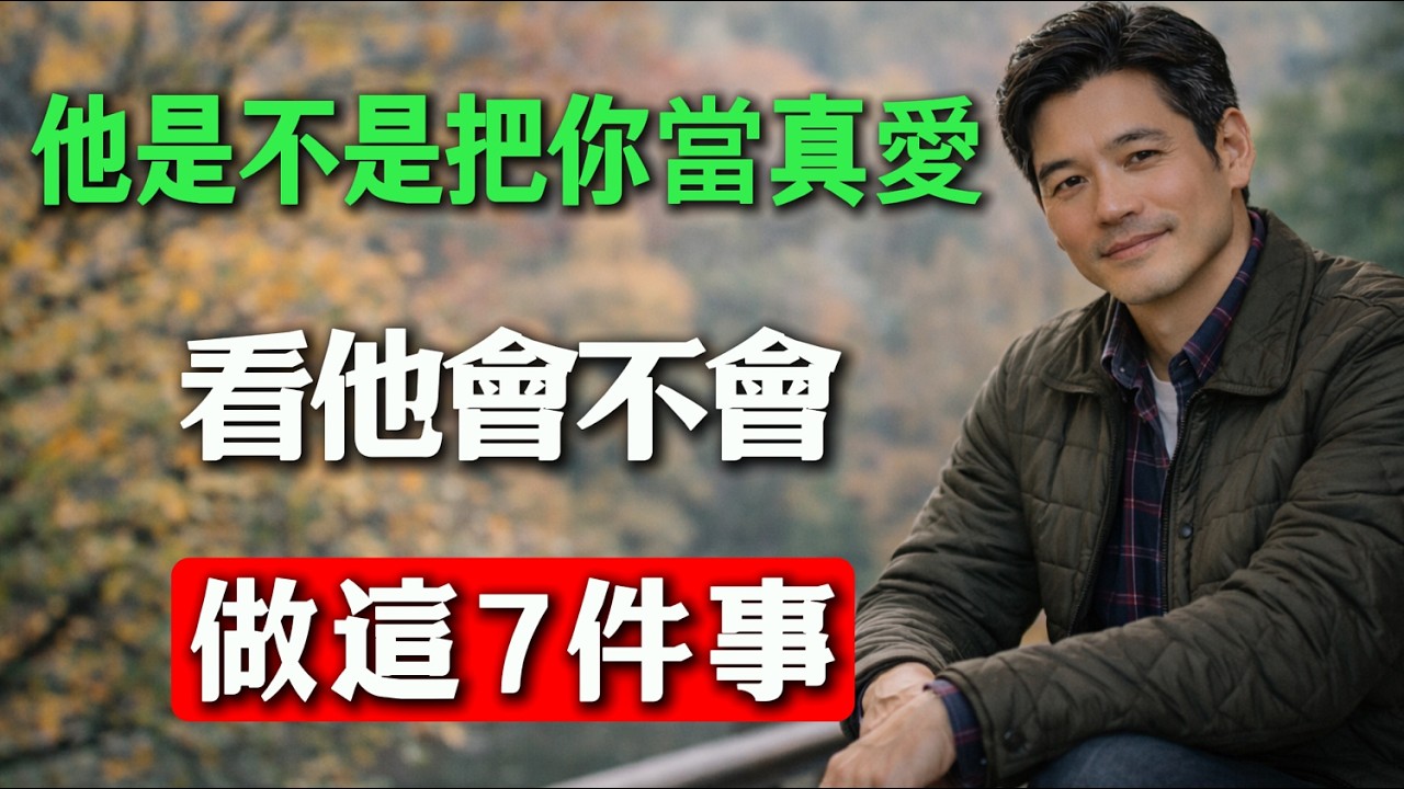他是不是把你當真愛？看他會不會做這7件事，就知道！
