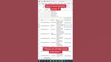Dynamic Email #excel #shorts