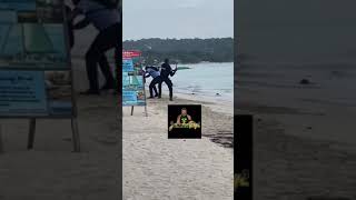 Police👮‍♂️ brutality / police vs civilian on the beach 🌊