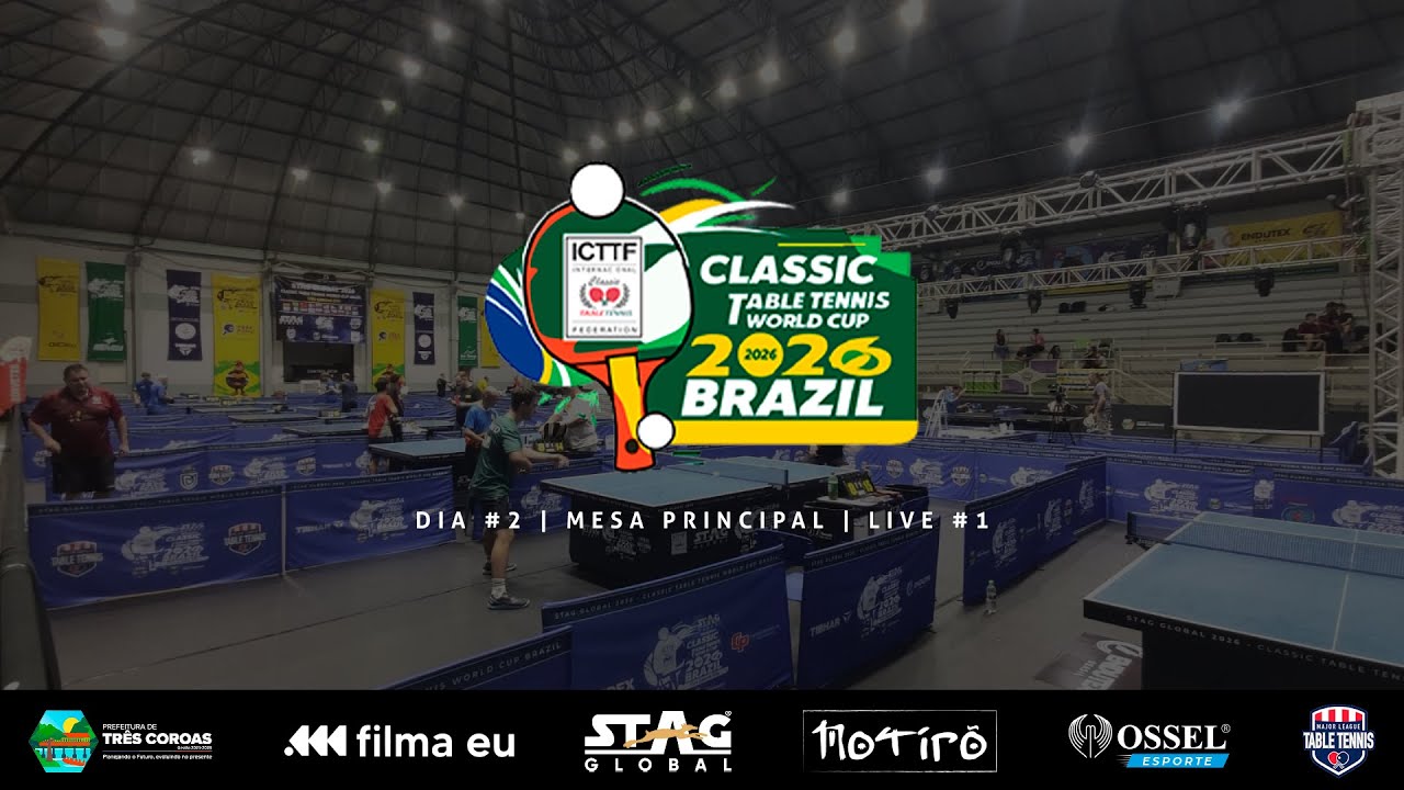 Dia2 | LIVE1 | Copa do Mundo Tênis de Mesa Clássico | Stag Global 2026 - Table Tennis World Cup