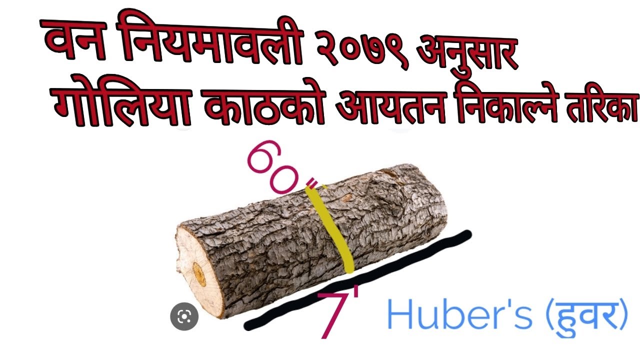 How to calculate volume of log according to Forest rules and regulation