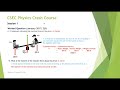 CSEC Physics Crash Course session 1.2