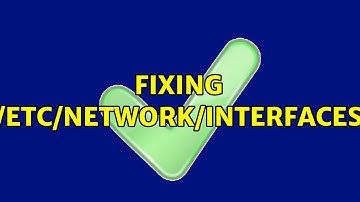 Ubuntu: Fixing /etc/network/interfaces