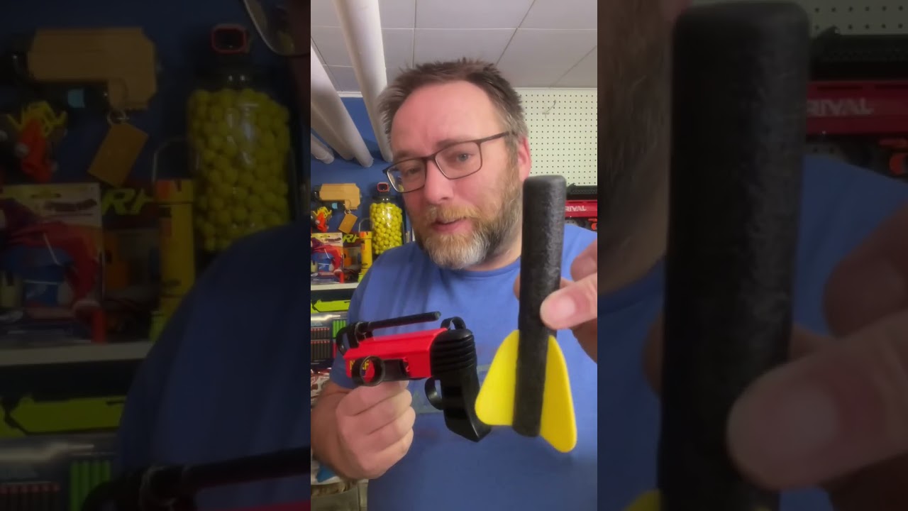 1992 Nerf Missile Launcher! The NB-1! A cool gift of an old school HAMP blaster & unopened missiles!