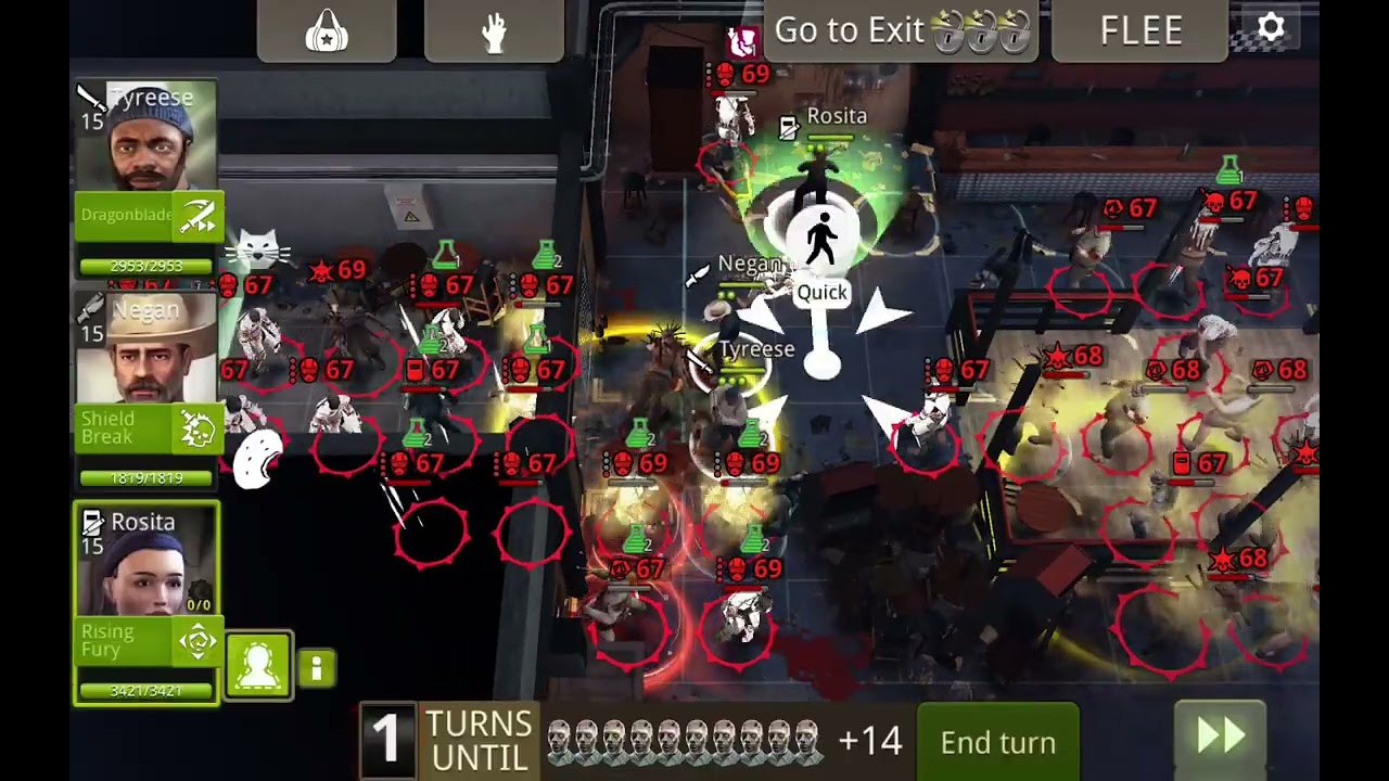 TWD NML DD round 17 Rush home with lvl 15 team