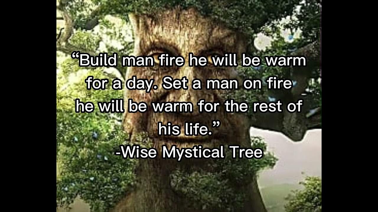 ask me something about the wise mystical tree and make me sound