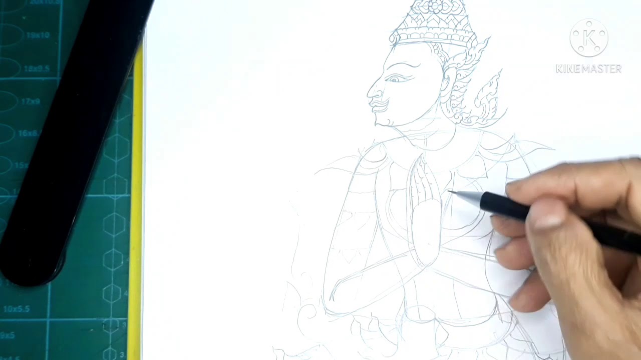 เทวดา เทพนมลายไทยโดยครูโย่