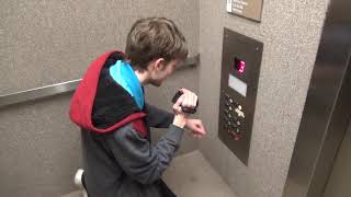 Awesome Long Hydraulic Elevator at Des Peres City Hall with tiny car panel!
