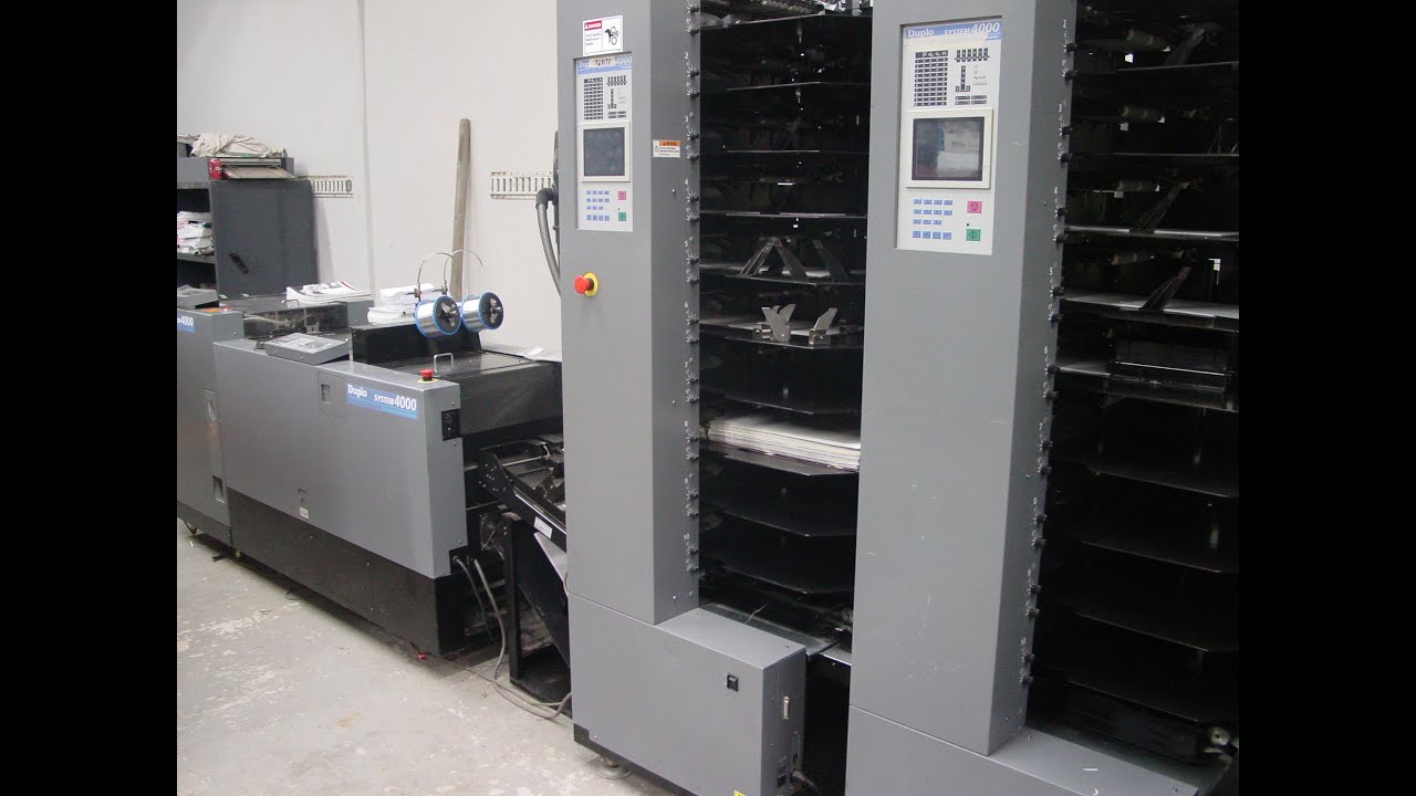 DUPLO 4000 TWIN TOWER COLLATOR BOOKLET MAKER by LCE GRAPHICS - YouTube