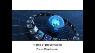 Telecommunication Progress PowerPoint Template by PoweredTemplate.com