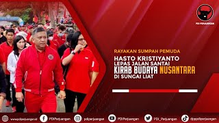 Rayakan Sumpah Pemuda, Hasto Lepas Jalan Sehat 35 Ribu Warga Sungailiat