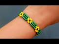 How To Make//Beaded Sunflower Bracelet// Bracelet Making// Useful & Easy