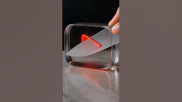 "Cutting Glass YouTube Logo 😱 | Most Viral AI Satisfying Short 🔥 #shorts"