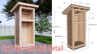 3x2 Firewood Shed Plan Free DIY Step by Step Whit full detailing Dimension