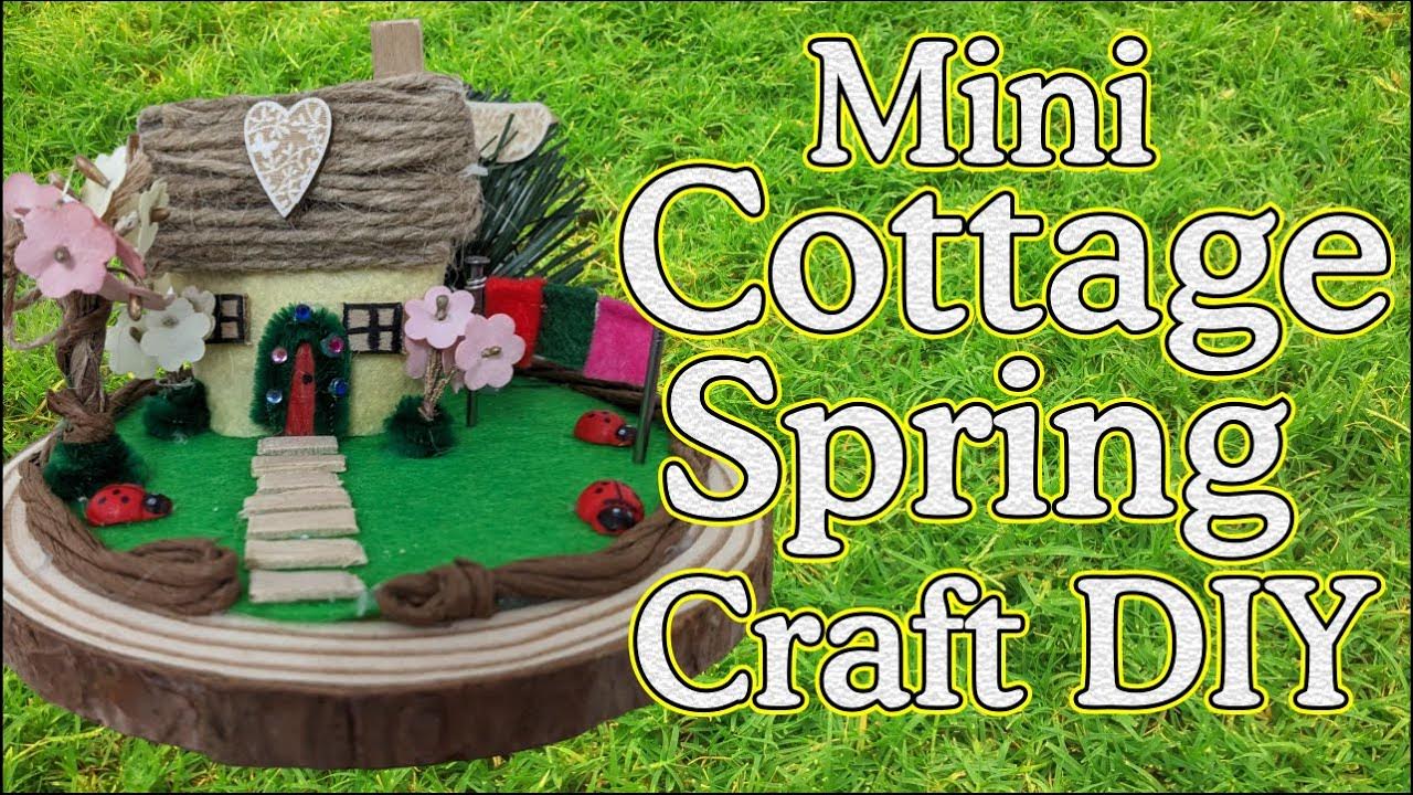 Miniature Spring Cottage Craft DIY, Valentine Spring Ornament Fairy
