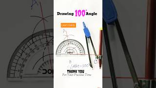 Drawing 100 degree angle | construction of 100 degree #drawing #shorts #trending #angle