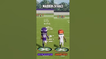 🔥 Justin Jefferson vs Jamarr chase madden 24 race #livvydunne #nfl