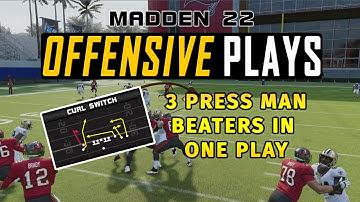 Madden 22 Tips and Plays - 3 Press Man Beaters In One Play - Gun Empty Trey Stack - Curl Switch