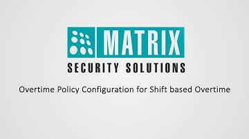 Overtime Policy Configuration for Shift Based Overtime
