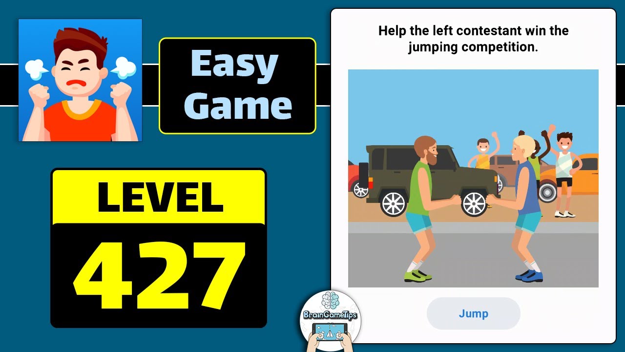 Easy Game - Brain Test - Level 427 Help The Left Contestant Win The Jumping Competition Walkthrough